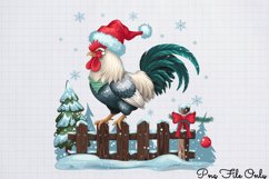 Cute Watercolor Christmas Farm Clipart PNG Product Image 1