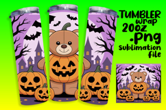 SLEEK 20oz Sublimation Tumbler Template , Cute Bear Product Image 1