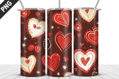 Red Plaid Tumbler Design | Valentine's Day Tumbler Wrap Product Image 4