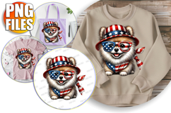 RADIANT TOTE BAG Designs PNG, American Dog Product Image 1