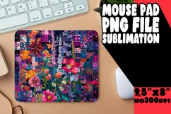 Bold 3D Floral Pattern Mouse Pad Sublimation Product Image 1