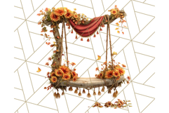 Autumn Circus Clipart Carnival Tent Fall PNG, Vintage Circus Product Image 5