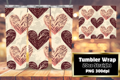 Personalized Tumbler Artwork , Heart Product Image 1