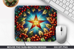 Flowers Mouse Pad Sublimation,Christmas Mouse Pad PNG Design Product Image 1