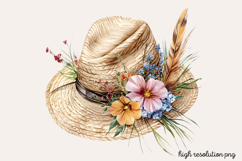 Watercolor Spring Garden Clipart PNG Product Image 1