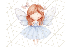 Pastel Blue Fairy Garden Clipart, Enchanted Cottagecore Png Product Image 5