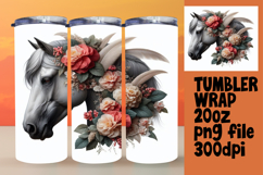 20oz Sublimation Tumbler Wrap , Horse Product Image 1