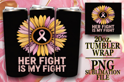 Enchanted Journeys 20oz tumbler wrap, Breast Cancer Product Image 1