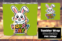 BEAUTIFUL 20oz Sublimation Tumbler Template , Easter Bunny Product Image 1