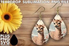 Joyful Teardrop Earrings Design PNG, Christmas Product Image 1