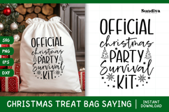 Christmas Treat Bag Quote SVG | Christmas Party Survival Kit Product Image 1