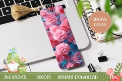 Pink Carnation Bookmark PNG, Floral Bookmark Design Product Image 1