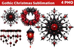 Gothic Christmas Sublimation clipart PNG Product Image 1