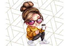 Sassy Mom Coffee PNG Clipart, Messy Bun Mom Life PNGs Product Image 5