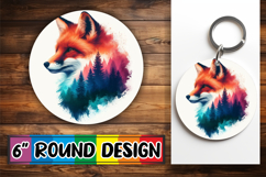 Enchanted Circle Keychain Magic PNG, Animals Art Product Image 1