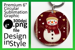 Stylish Circle Design for Sublimation , Snowman Product Image 1