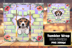 Handcrafted 20oz Tumbler Design , Cute Dog Product Image 1