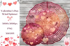 Valentine Wind Spinner Design, Glitter Wind Spinner Template Product Image 1