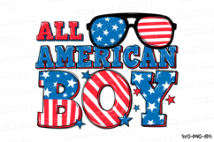 All American Boy Svg | 4th of July Svg | Svg Cut File Product Image 1