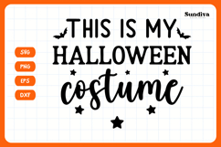 Funny Halloween Dog Bandana Quote SVG | My Halloween Costume Product Image 3