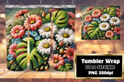 Trendy 20oz Tumbler Wrap File , Flower Product Image 1