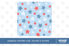 American 4th of July USA Patriotic Stars Seamless Pattern Product Image 2