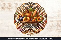 Happy Thanksgiving Wind Spinner Sublimation Design Product Image 1