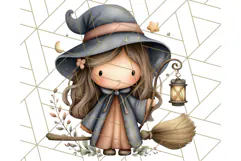 Spooky Little Witches Halloween Clipart PNG Product Image 5