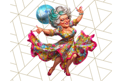 Wild Grandma Clipart PNGs, Funny Quirky Old Ladies Product Image 5
