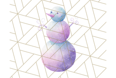Patterned Snowman Silhouette PNG Clipart Product Image 5