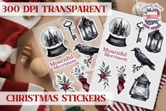 Christmas Sticker Sheet Gothic Dark Winter Holiday PNG Product Image 1