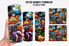 Skinny Tumbler 20oz Wrap Design,Halloween Tumbler PNG Design Product Image 1