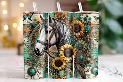 Horse &amp; Sunflower Tumbler Wrap | Sublimation | Tumblers Product Image 1