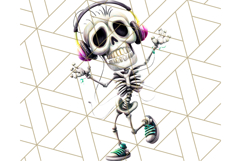 Quirky Skeleton Clipart PNG, Funny Halloween Bones Art Product Image 5