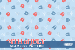 American 4th of July Hoofs and Hen Prints Seamless Pattern Product Image 1