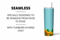 Sunflowers Tumbler Sublimation | 20 oz | Taper | Straight Product Image 2