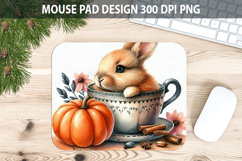 Watercolor Rabbit Mouse Pad Sublimation - Animal PNG Product Image 1