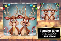 Holiday Cartoon Christmas Tumbler Wrap 20oz Sublimation Product Image 1