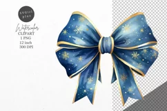 Christmas clipart, Bow clipart, Winter clipart Product Image 1