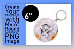 Creative Circle Design Keychain Template , Animals In Wall Product Image 1