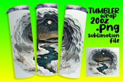 3D Flower Hole Tumbler Wrap - Sublimation for 20oz Cups Product Image 1