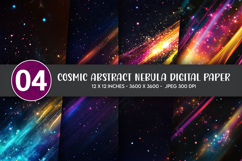 Cosmic Abstract Nebula Digital Paper Product Image 1