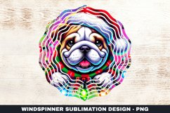 Christmas Dog Wind Spinner Sublimation Design Product Image 1