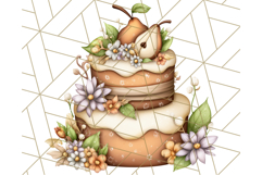 Fall Cake Clipart PNG, Autumn Cakes With Pumpkins Product Image 5