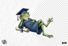 Whimsical Graduation Frogs PNG Clipart Product Image 1