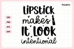 Makeup Bag Quotes for Cosmetic Pouch | Lipstick Makes It Product Image 3