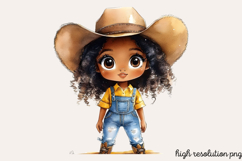 Little Cowgirl Clipart Sublimation PNG Product Image 1