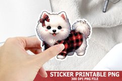 Christmas Dog Sticker| Christmas Sticker PNG Design Product Image 1