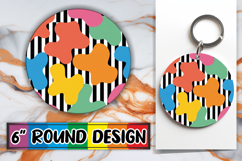 Blissful Round Coasters for Gifts, Funky Pattern Product Image 1