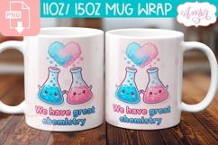 Cute Valentine Mug Wrap PNG, Funny Valentines mug template Product Image 3
